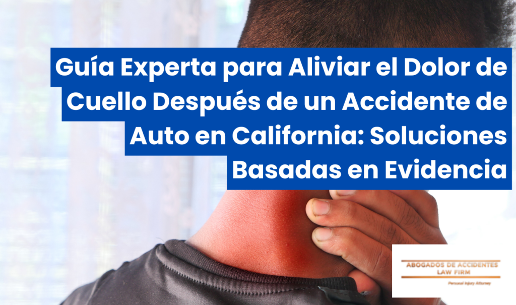 me duele el cuello después de un accidente de auto
