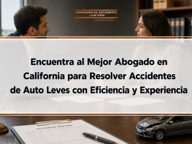 Encuentra al Mejor Abogado en California para Resolver Accidentes de Auto Leves con Eficiencia y Experiencia