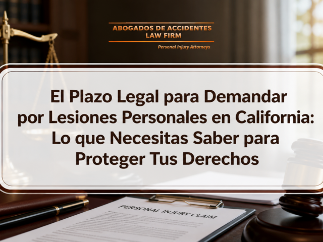 El Plazo Legal para Demandar por Lesiones Personales en California: Lo que Necesitas Saber para Proteger Tus Derechos