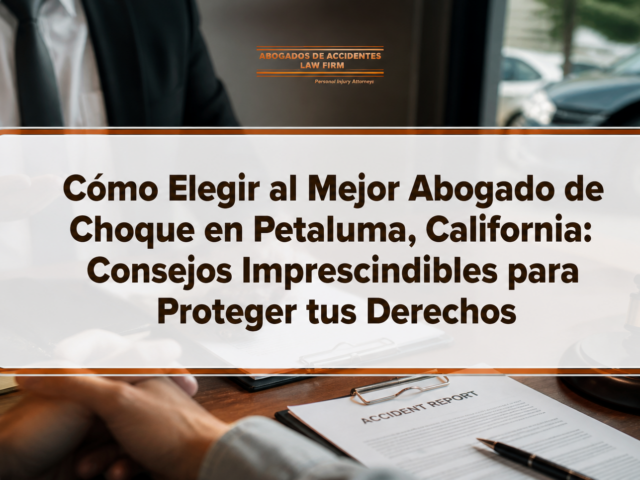 Cómo Elegir al Mejor Abogado de Choque en Petaluma, California: Consejos Imprescindibles para Proteger tus Derechos